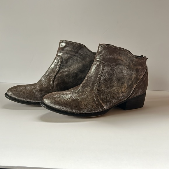 Seychelles Brown Metallic Booties Womens Western Ankle Boots Sz 6.5 - Picture 2 of 6